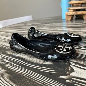 Tory Burch Black Patent Ballet Flats – Size 7